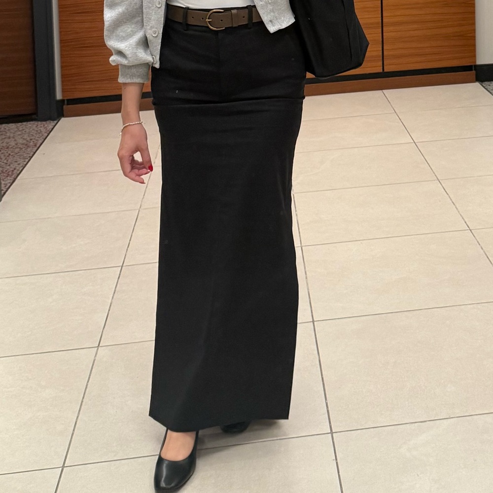 COS Tailored Linen-Blend Maxi Skirt